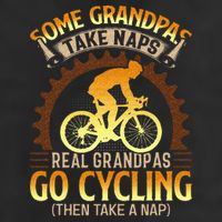 Some Grandpas Take Naps Real Grandpas Go Cycling Golf Towel