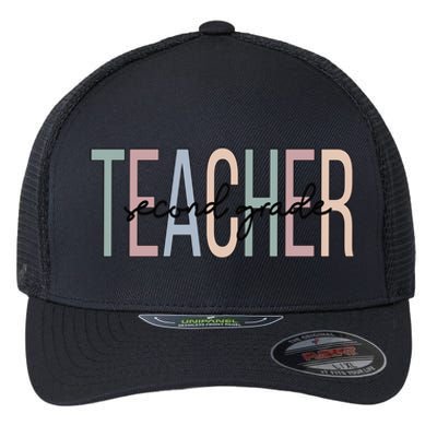 Second Grade Teacher Boho 2Nd Grade Teacher Funny Gift Flexfit Unipanel Trucker Cap