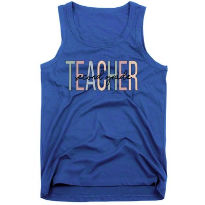 Second Grade Teacher Boho 2Nd Grade Teacher Funny Gift Tank Top