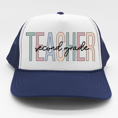 Second Grade Teacher Boho 2Nd Grade Teacher Funny Gift Trucker Hat