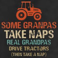 Some Grandpas take nap real Grandpas Drive Tractors Golf Towel
