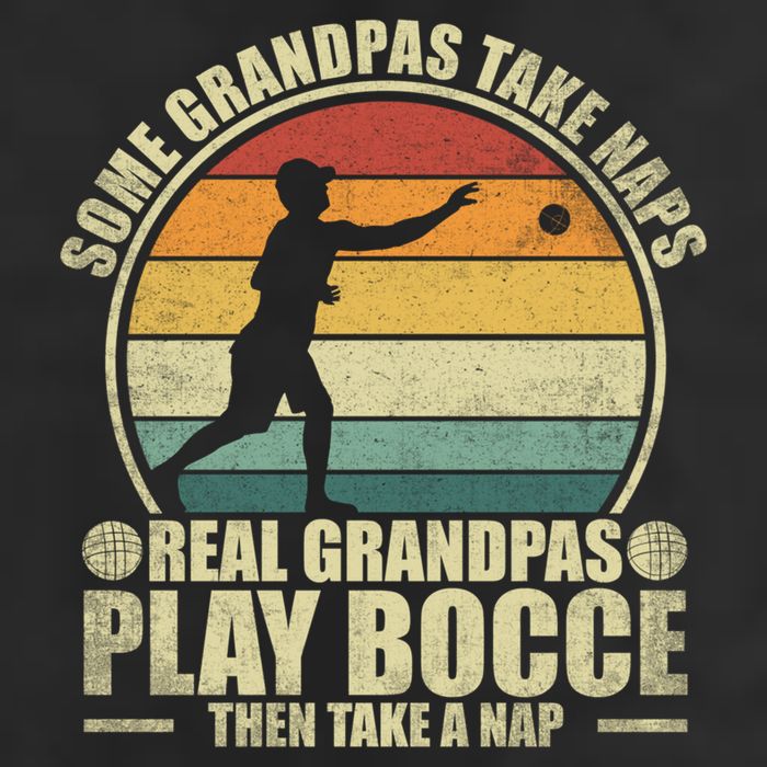 Some Grandpas Take Naps Real Grandpas Play Bocce Ball Cool Gift Adult Drive Performance Visor