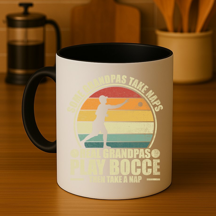 Some Grandpas Take Naps Real Grandpas Play Bocce Ball Cool Gift Mug