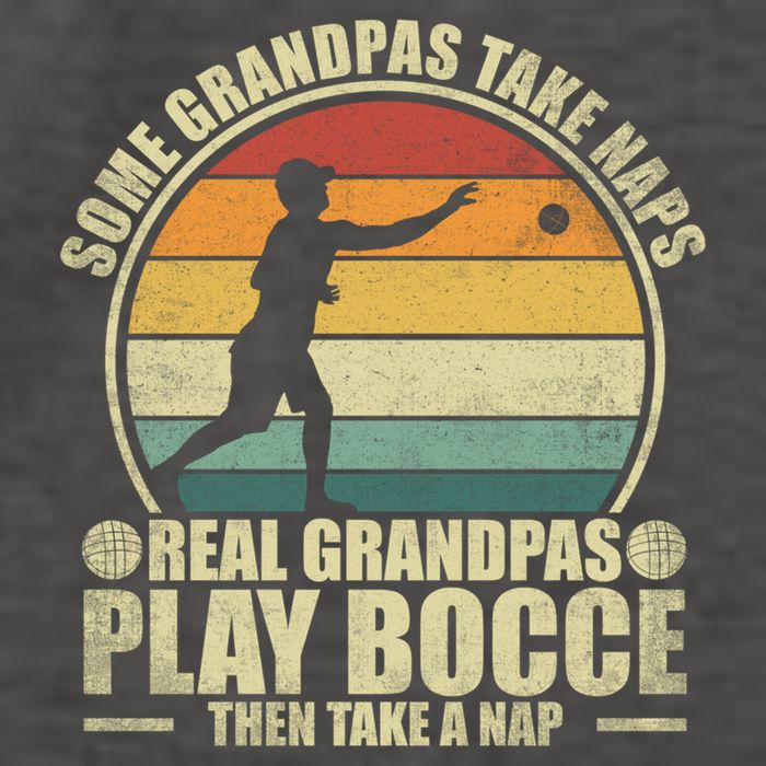 Some Grandpas Take Naps Real Grandpas Play Bocce Ball Cool Gift Vector Backpack