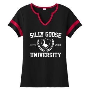 Silly Goose University Ladies Halftime Notch Neck Tee