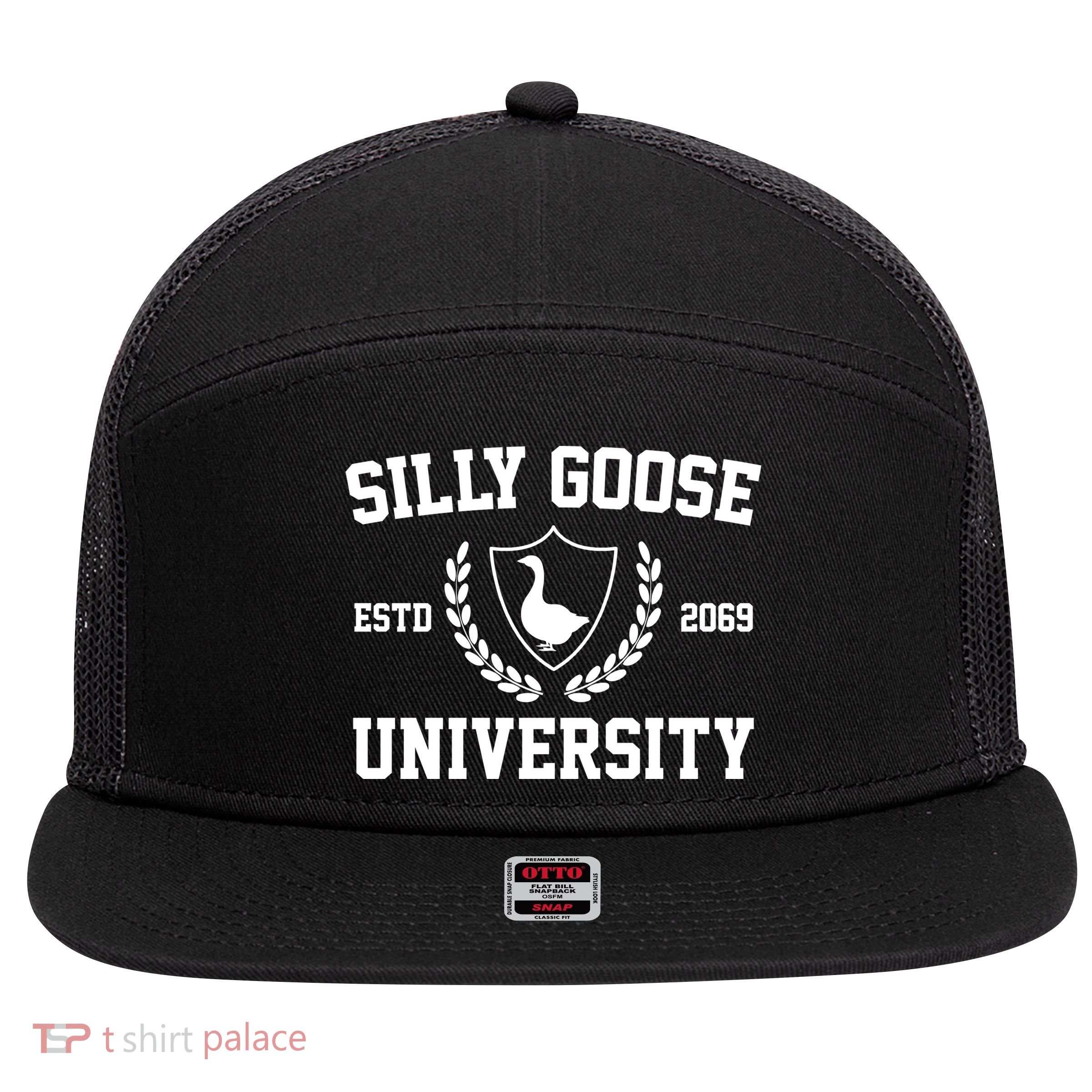 Silly Goose University 7 Panel Mesh Trucker Snapback Hat
