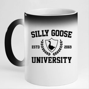 Silly Goose University 11oz Black Color Changing Mug