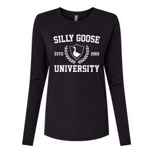 Silly Goose University Womens Cotton Relaxed Long Sleeve T-Shirt