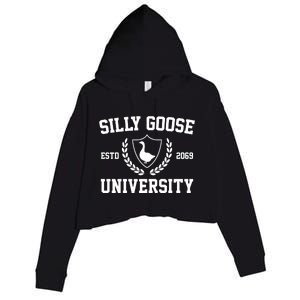 Silly Goose University Crop Fleece Hoodie