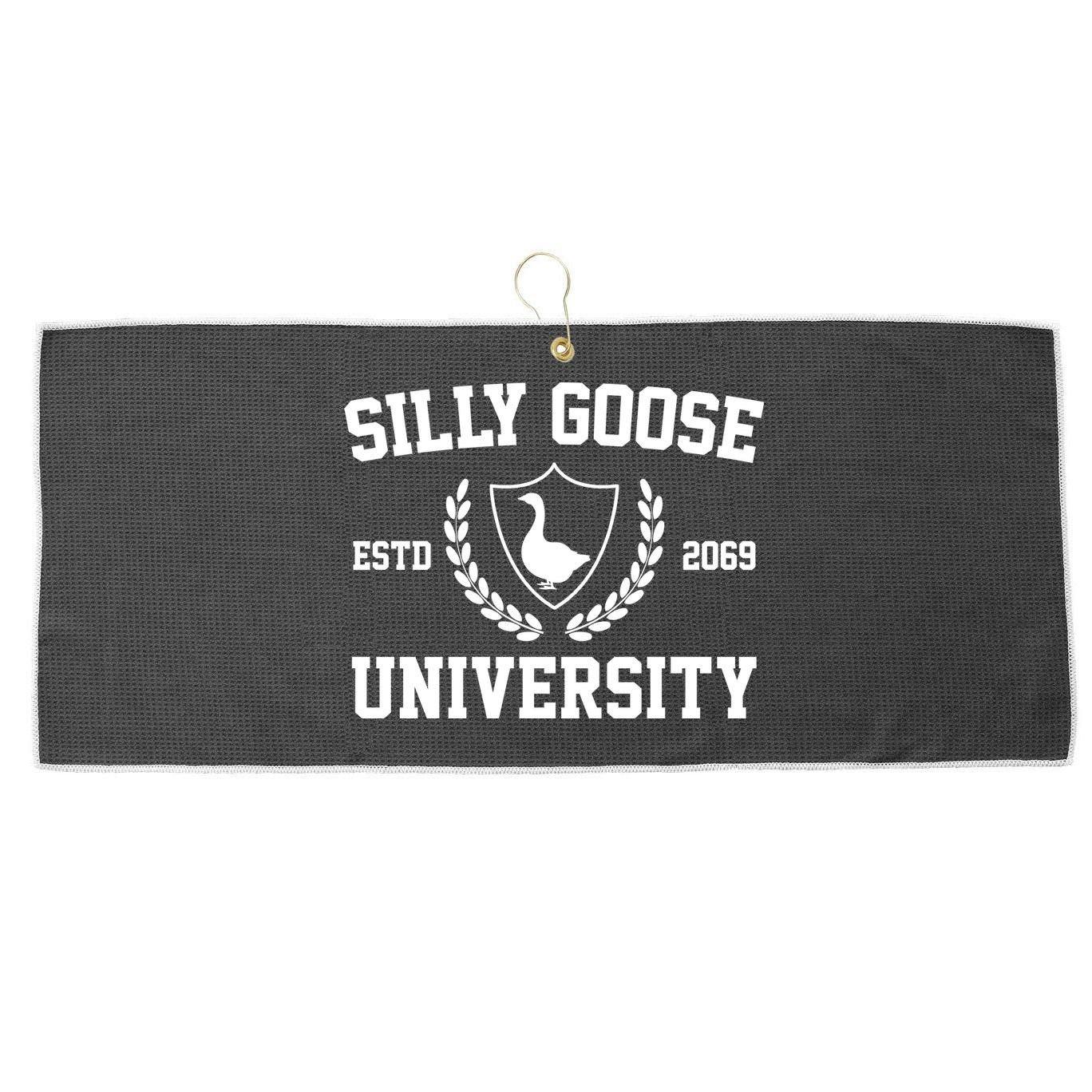 Silly Goose University Large Microfiber Waffle Golf Towel