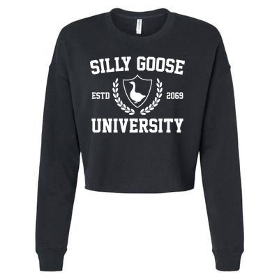 Silly Goose University Cropped Pullover Crew