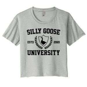 Silly Goose University Women's Crop Top Tee