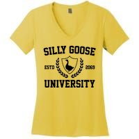 Silly Goose University Women's V-Neck T-Shirt