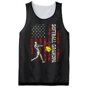 Softball Grandpa Us Flag Gifts Dad Patriotic Fathers Day Mesh Reversible Basketball Jersey Tank