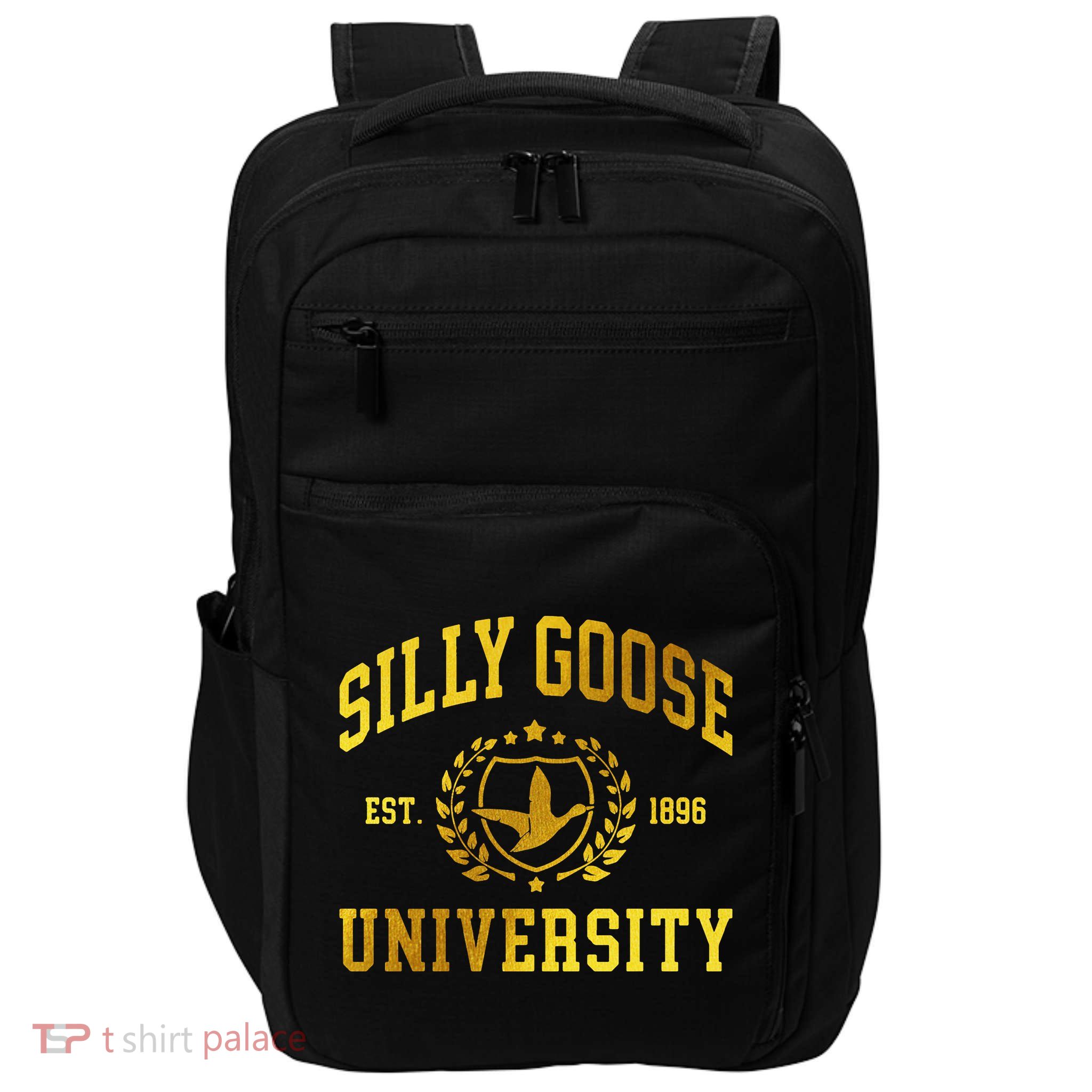 Silly Goose University Meme Funny Impact Tech Backpack