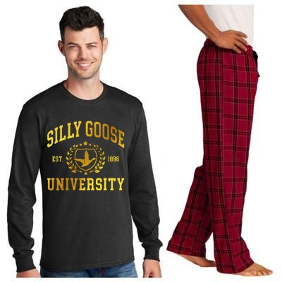 Silly Goose University Meme Funny Long Sleeve Pajama Set