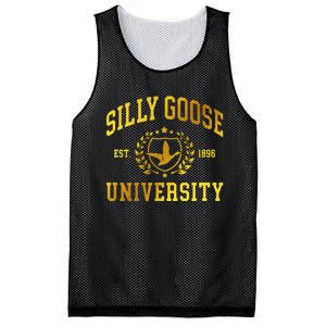 Silly Goose University Meme Funny Mesh Reversible Basketball Jersey Tank