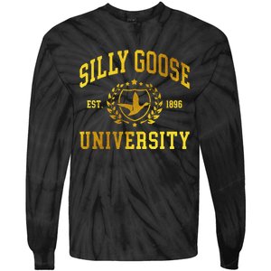 Silly Goose University Meme Funny Tie-Dye Long Sleeve Shirt