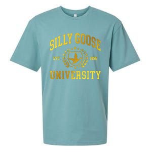 Silly Goose University Meme Funny Sueded Cloud Jersey T-Shirt