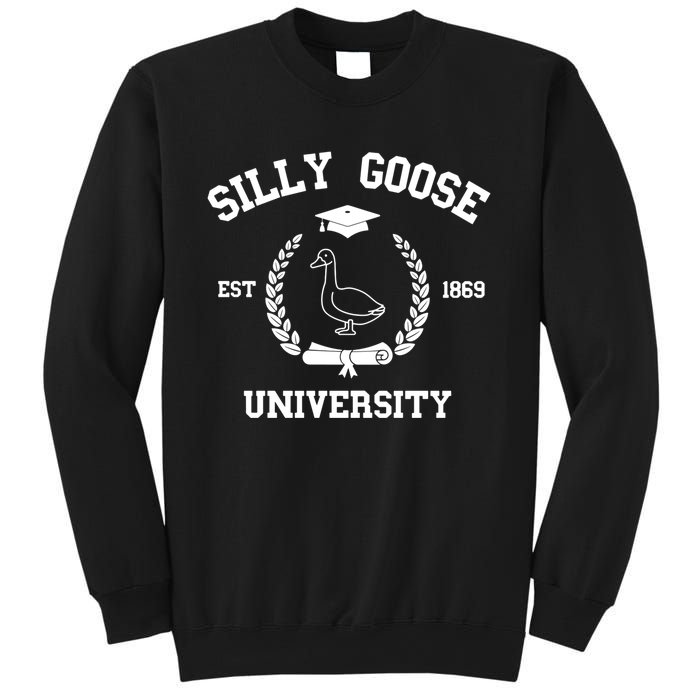 Silly Goose University Funny Bird Lover Silly Goose Meme Sweatshirt