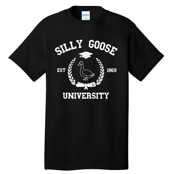 Silly Goose University Funny Bird Lover Silly Goose Meme Tall T-Shirt