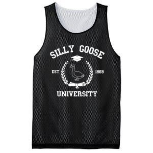 Silly Goose University Funny Bird Lover Silly Goose Meme Mesh Reversible Basketball Jersey Tank