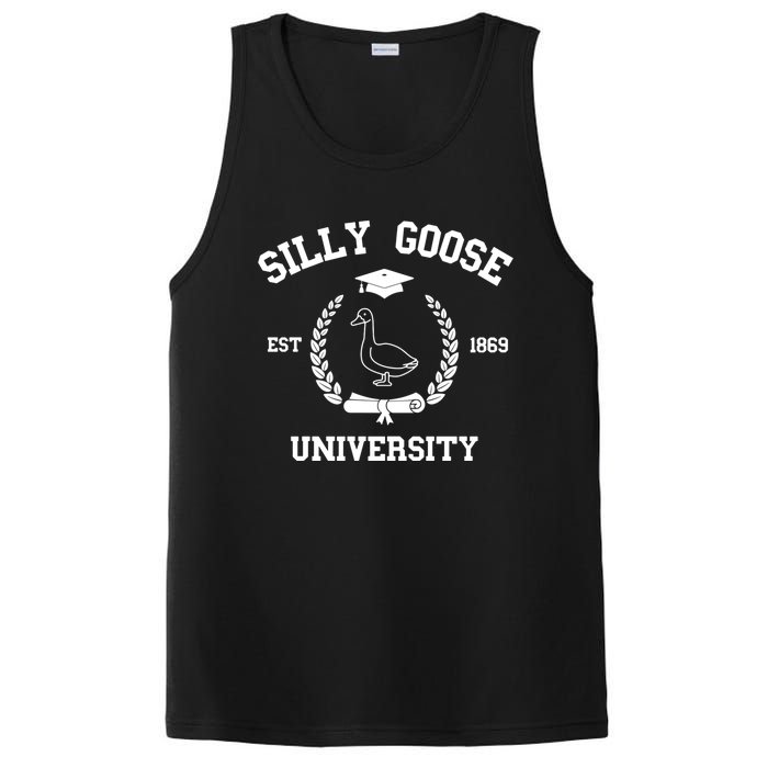 Silly Goose University Funny Bird Lover Silly Goose Meme PosiCharge Competitor Tank