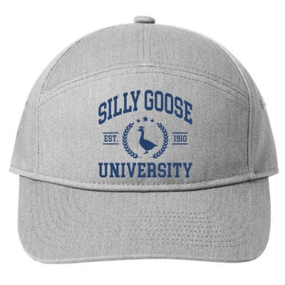 Silly Goose University Funny Goose On The Loose Funny Saying 7-Panel Snapback Hat