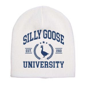 Silly Goose University Funny Goose On The Loose Funny Saying Short Acrylic Beanie