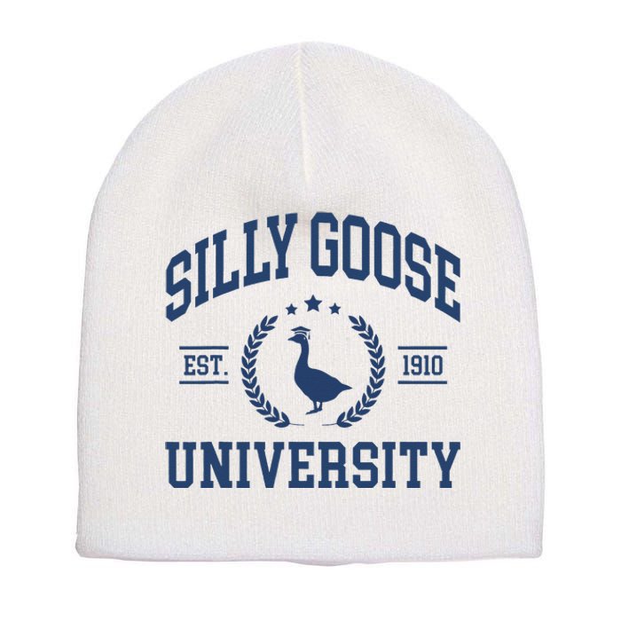 Silly Goose University Funny Goose On The Loose Funny Saying Short Acrylic Beanie