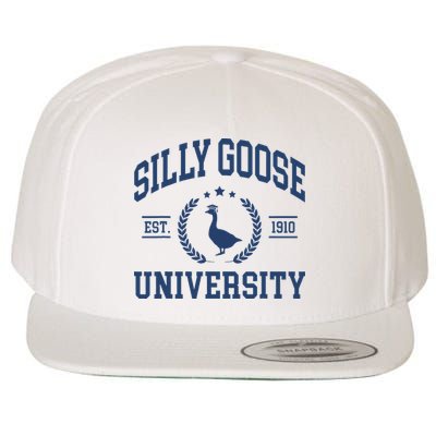 Silly Goose University Funny Goose On The Loose Funny Saying Wool Snapback Cap