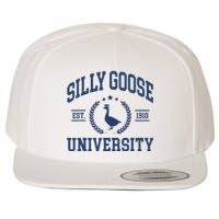 Silly Goose University Funny Goose On The Loose Funny Saying Wool Snapback Cap