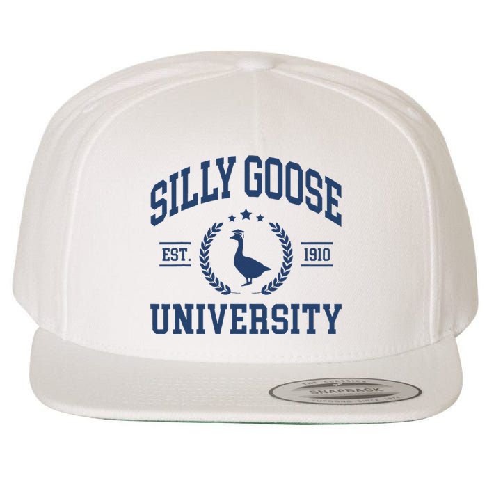 Silly Goose University Funny Goose On The Loose Funny Saying Wool Snapback Cap