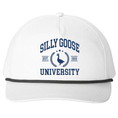 Silly Goose University Funny Goose On The Loose Funny Saying Snapback Five-Panel Rope Hat