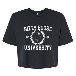 Silly Goose University Silly Goose Meme Costume Bella+Canvas Jersey Crop Tee