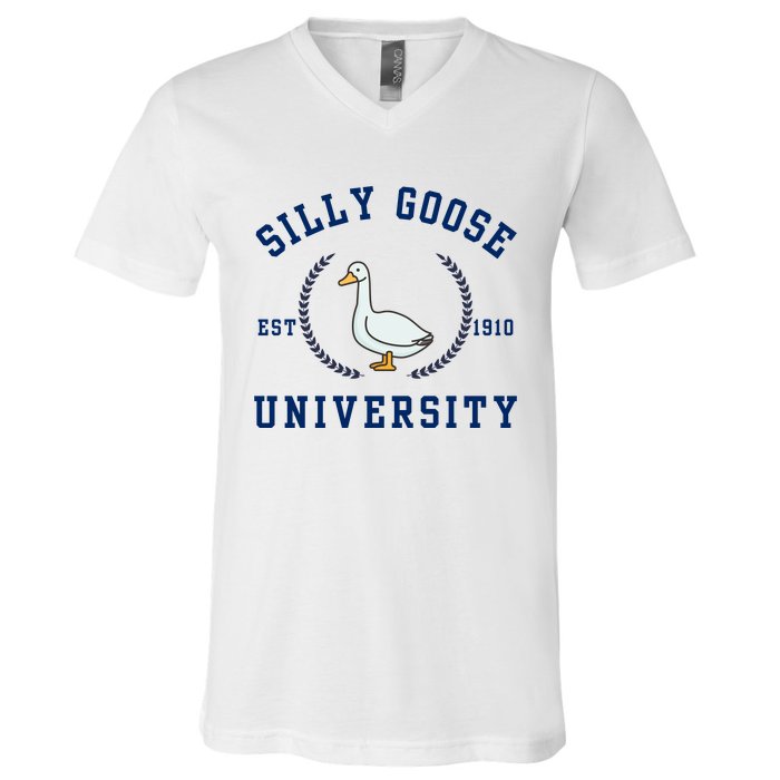 Silly Goose University V-Neck T-Shirt