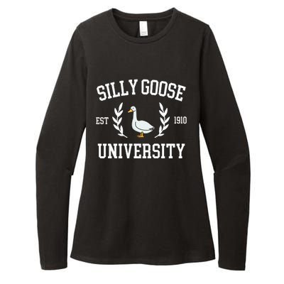 Silly Goose University Funny Goose Meme Costume Womens CVC Long Sleeve Shirt