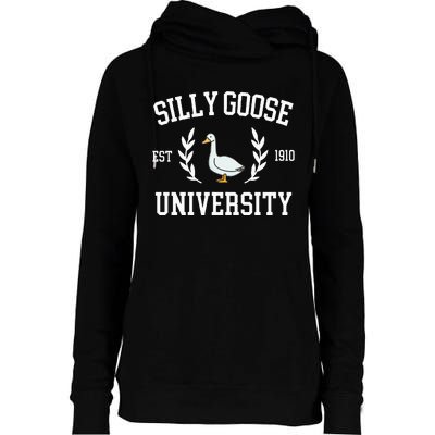 Silly Goose University Funny Goose Meme Costume Womens Funnel Neck Pullover Hood