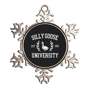 Silly Goose University Funny Goose Meme Costume Metallic Star Ornament