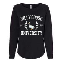 Silly Goose University Funny Goose Meme Costume Womens California Wash Sweatshirt