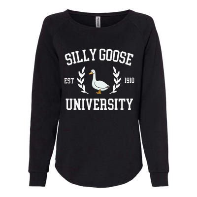 Silly Goose University Funny Goose Meme Costume Womens California Wash Sweatshirt