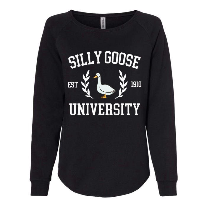 Silly Goose University Funny Goose Meme Costume Womens California Wash Sweatshirt