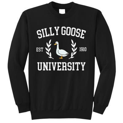 Silly Goose University Funny Goose Meme Costume Tall Sweatshirt