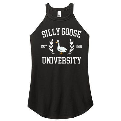 Silly Goose University Funny Goose Meme Costume Women's Perfect Tri Rocker Tank