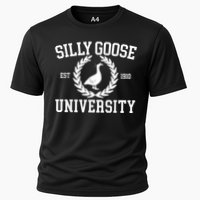 Silly Goose University Silly Goose Funny Meme School Bird Cooling Performance Crew T-Shirt