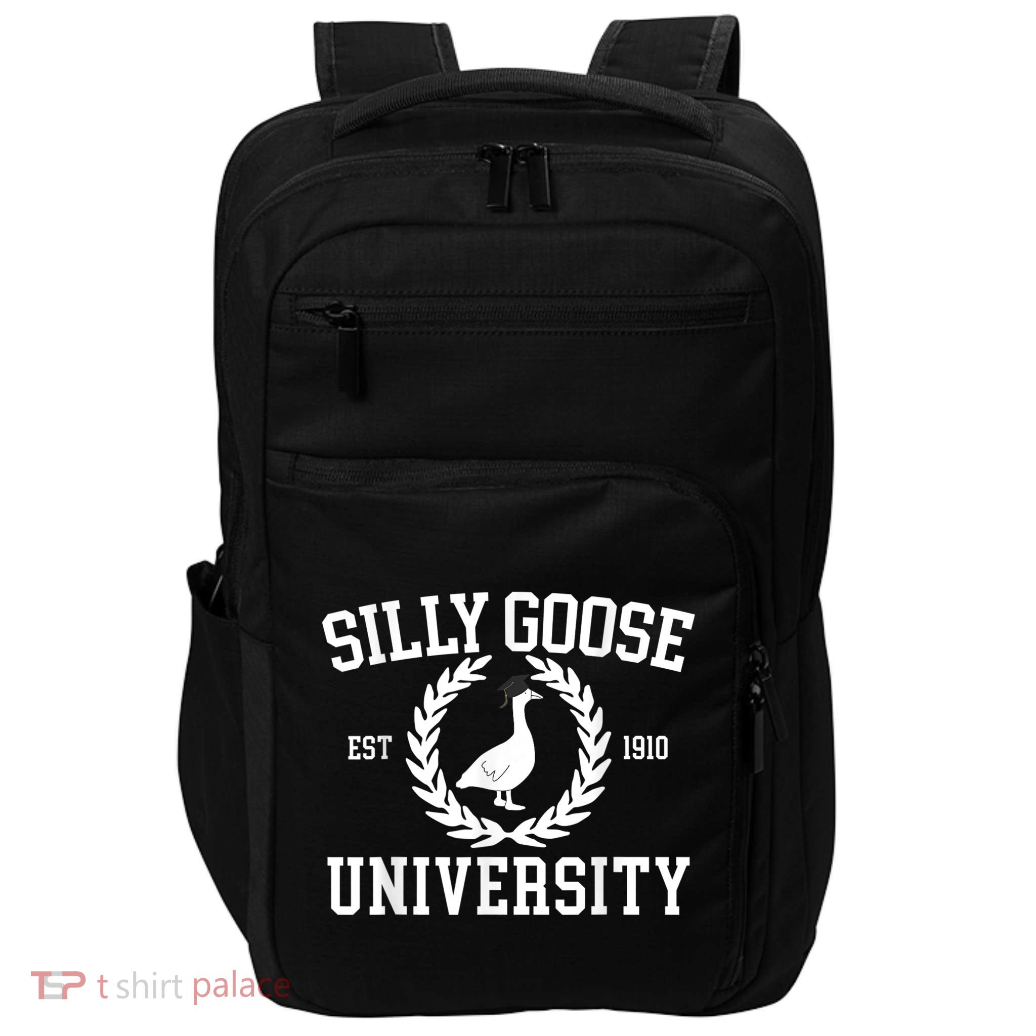 Silly Goose University Silly Goose Funny Meme School Bird Impact Tech Backpack