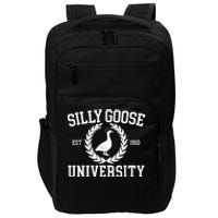 Silly Goose University Silly Goose Funny Meme School Bird Impact Tech Backpack