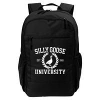 Silly Goose University Silly Goose Funny Meme School Bird Daily Commute Backpack