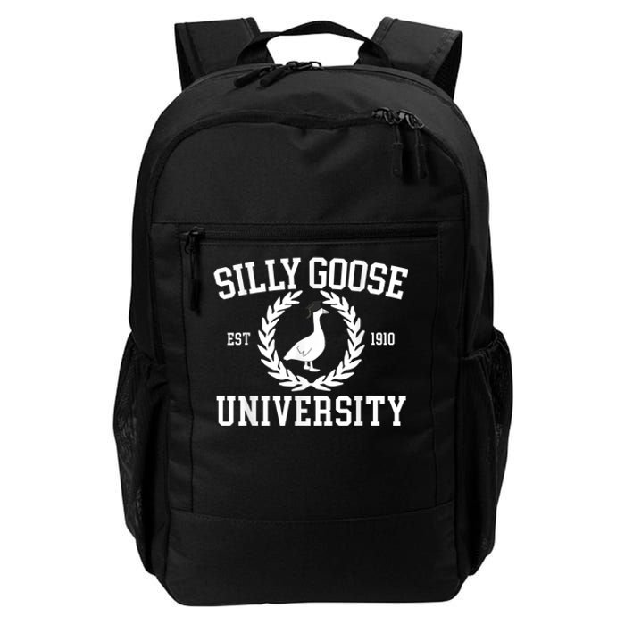 Silly Goose University Silly Goose Funny Meme School Bird Daily Commute Backpack