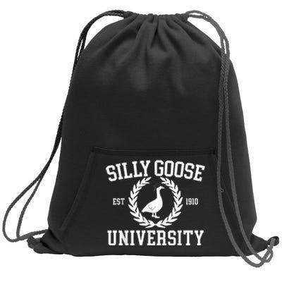 Silly Goose University Silly Goose Funny Meme School Bird Sweatshirt Cinch Pack Bag